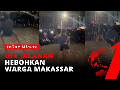 Bak UFC, Aksi Tarung Jalanan Hebohkan Warga Makassar