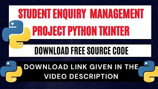 Student Enquiry Management Project Python Tkinter Free Source Code