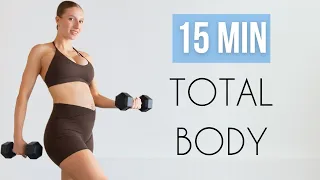 15 MIN Full Body Strength Workout | Pregnancy Friendly