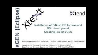 eGEN Eclipse Installation and Code Generation