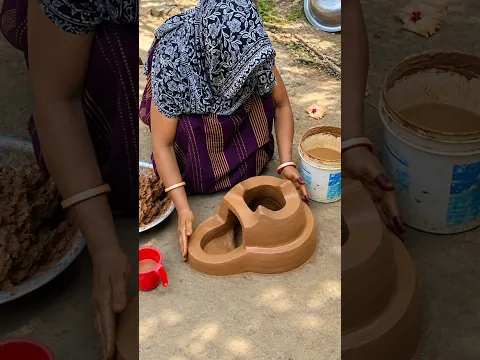 How to make clay stove at home | Mitti ka chulha banane ka easy tarika π₯ shorts #viral #handmade