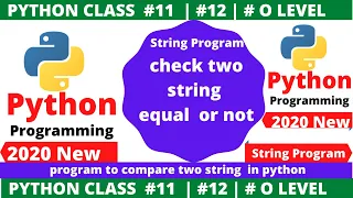 python program compare two string in python check two string is equal or not