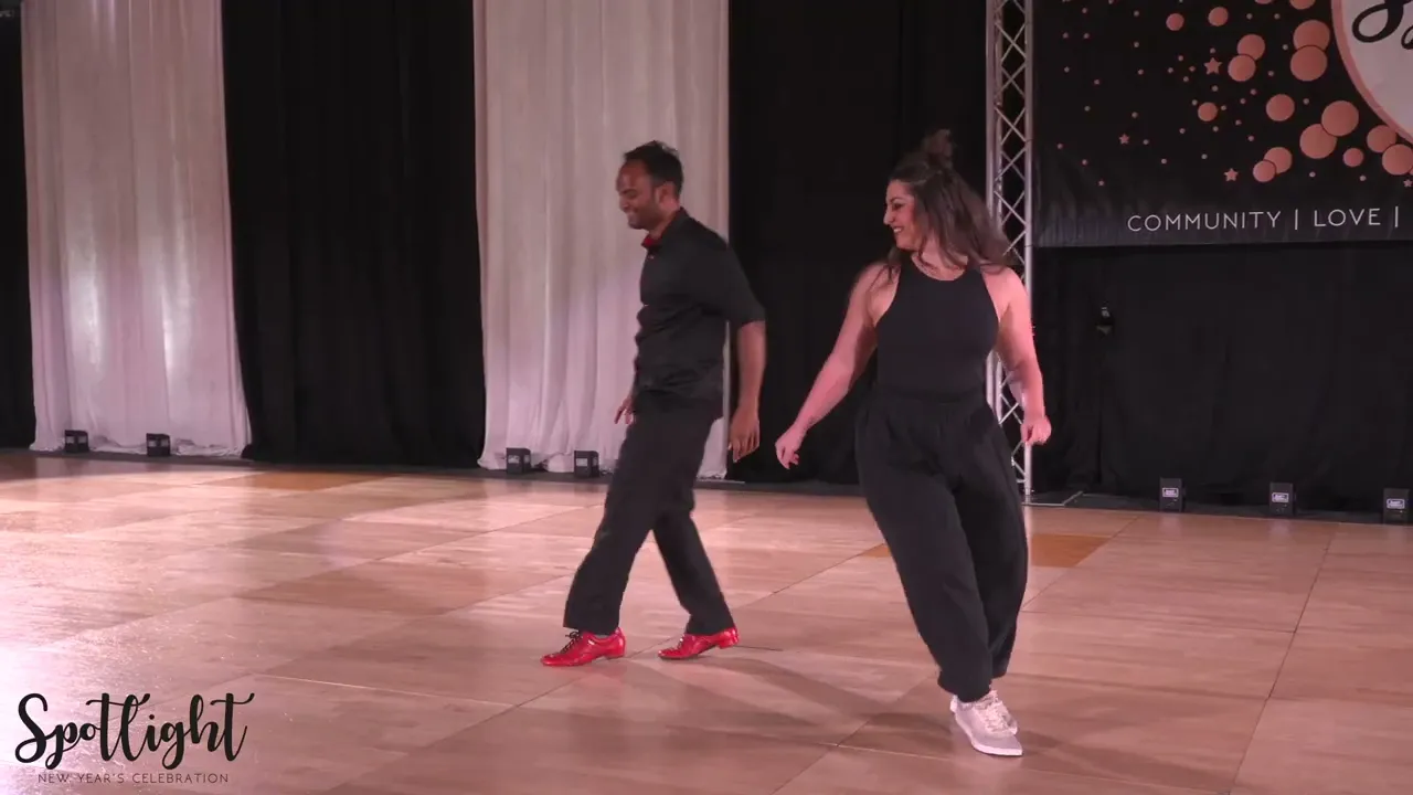 Spotlight New Year's Celebration 2024/2025 Pro Am Novice Routine Harish Kommineni with Ariel Peck
