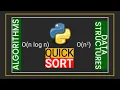 Algorithms in Python Quick Sort Full Code Telugu