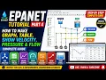 EPANET Tutorial Part 4 How to Create Graphs Tables Show Pressure Velocity Flow Results