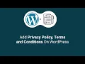 Download Lagu How to Add Privacy Policy, Terms and Condition page in WordPress Website | WP Auto Terms | 2020