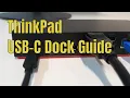 How to setup the Lenovo ThinkPad USB C Dock