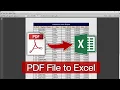 How to Convert PDF to Excel Convert PDF into Microsoft Excel