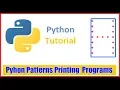 Python Pattern Printing Programs To print alphabet Symbol H by Durga Sir