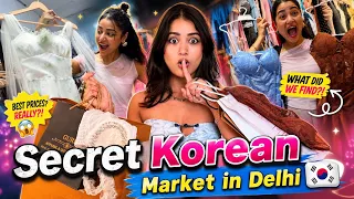 Trying Outfits from Delhi’s HIDDEN KOREAN Market  😱 + Korean Style Haul 😍