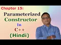 Chapter 15 Parameterized Constructor In C Hindi