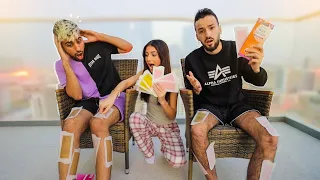 مقلب ازالة الشعر في مو   ضربني   دندنها