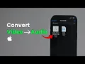 Hoe converteer ik video naar audio op de iPhone?