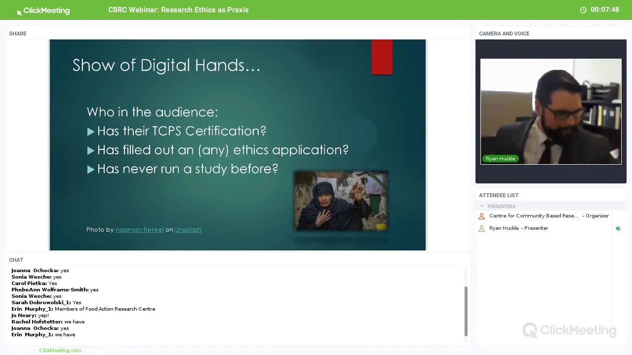 CBRC Webinar Series: Research Ethics and Praxis