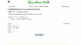 Java Practice It Self-Check 7 14 arrayCodeTracing2 arrays syntax array basics