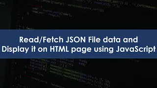 JSON File data and display it on HTML page using JavaScript