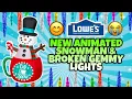 New Animated Snowman Inflatable Our Gemmy Icicle Lights BROKEN Lowes Black Friday Sale 2019