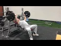 John Krasinski strict pressing 225 on the incline