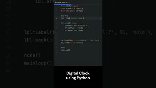 Digital Clock using Python - Beginners Tkinter project