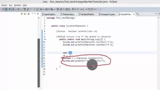 Java Tutorial - isLetter method to find if the character is a letter