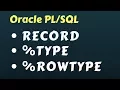 Records in Oracle PLSQL