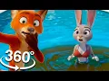 360° Zootopia : Nick Wildes \u0026 Judy Hopps Movie Compilation ! | VR 4K
