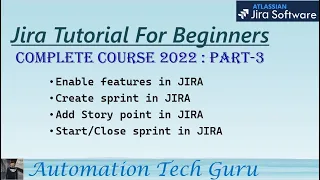 Jira Tutorial For Beginners Complete course 2022 PART-3 Jira Project Management JIRA Software