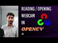 3 How to Read Open webcam using OpenCV in 4 min Complete OpenCV Tutorial in Python Learn Easily