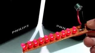 simple music reactive led using one transistor