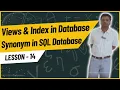 14 - View in Oracle Database Index in Oracle Database Synonym in Oracle Database