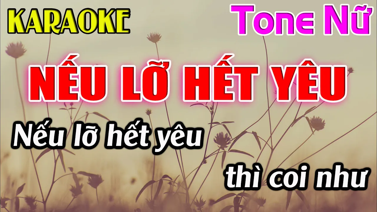 Nếu Lỡ Hết Yêu❤️ Tiểu Long Nữ 