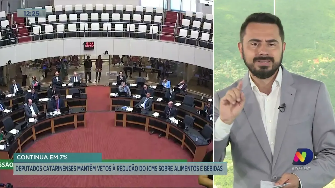 Deputados de Santa Catarina mantém veto sobre redução do ICMS
