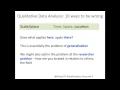 Qualitative Analysis 4 10 ways to be wrong