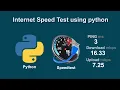 Internet speed test using python speedtest