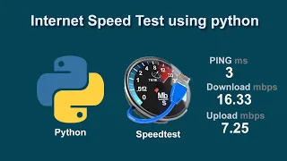 Internet speed test using python speedtest