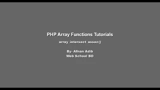 PHP Array Functions - 10 array