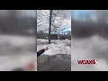 Ice jam on Mad River in Waitsfield