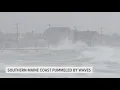 Extreme high tides pummel coastal community in Wells