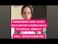 Amy Rak Rada Bailey will explain why she back-tracked on her promise not to return to Instagram