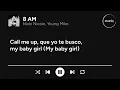 Nicki Nicole, Young Miko - 8 AM (Letra/Lyrics)