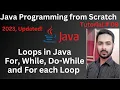 Tutorial 09 Loops in Java For While Do-While and For-each Loop in Java Programming