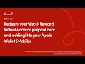 Visa Reward Virtual Account prepaid card How to redeem and use Mobile