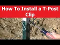 HOW TO Install a T-Post Clip for Fencing Fast Easy