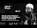 Download Lagu PENJELASAN SINGKAT TENTANG AYAT PERINTAH PUASA - Ustadz Dr. Khalid Basalamah, MA