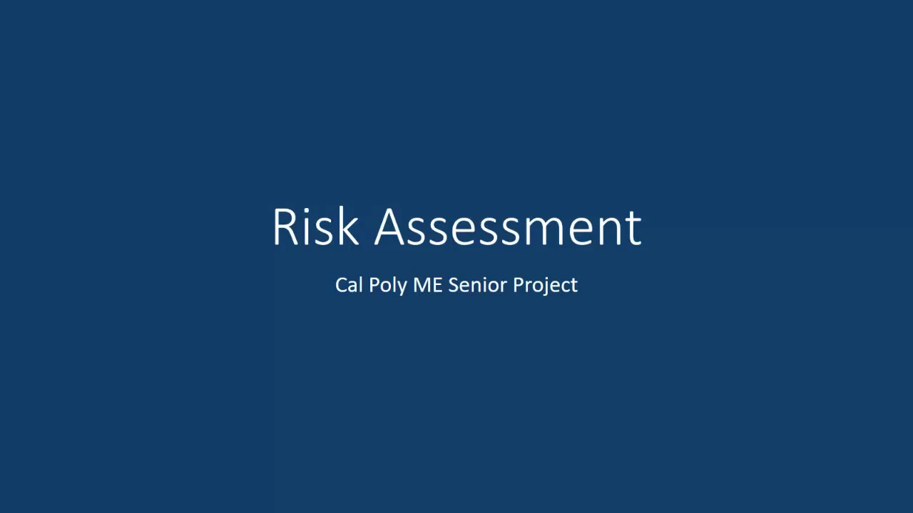 Risk Assessment Overview