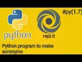Acronyms Python