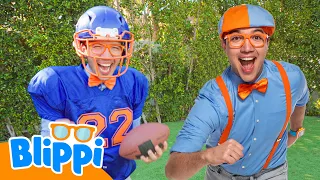 Blippi aprende Fútbol Americano 🏈 ⭐ Blippi Español