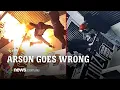 Arson suspect sets himself on fire at cannabis outlet