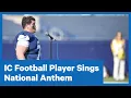 Ithaca Football Player Sings The Star-Spangled Banner at Cortaca IC News Ithaca College