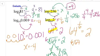 Intro to Log Functions 9 3a